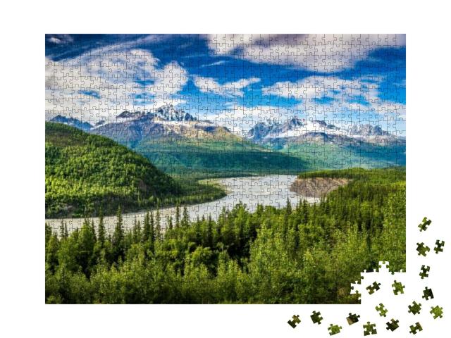 Puzzle 1000 Teile „Chugach Gebirge in Alaka“