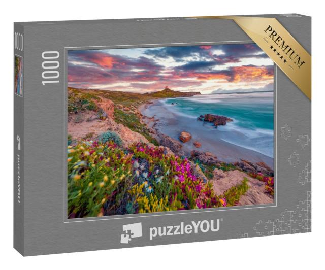 Puzzle 1000 Teile „Fantastischer Sonnenaufgang auf Capo San Marco, Mittelmeer, Italien“