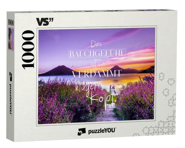 Puzzle 1000 Teile „Das Bauchgefühl ist ein verdammt kluger Kopf.“