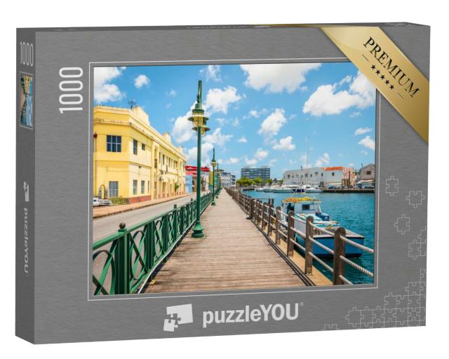 Puzzle 1000 Teile „Promenade am Yachthafen von Bridgetown, Barbados, Karibik“