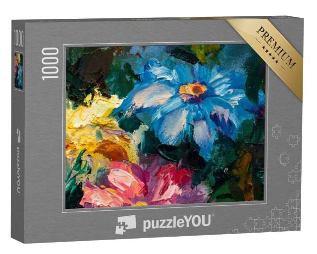 Puzzle 1000 Teile „Blumengemälde, Claude Monet Impressionismus“