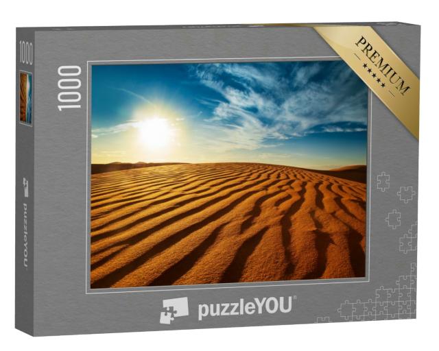 Puzzle 1000 Teile „Sonnenuntergang in der Sahara, Marokko“