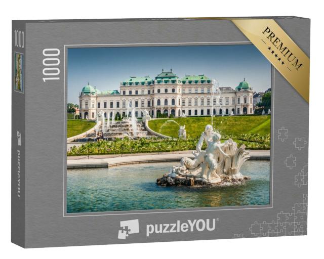 Puzzle 1000 Teile „Schöne Aussicht auf das berühmte Schloss Belvedere“
