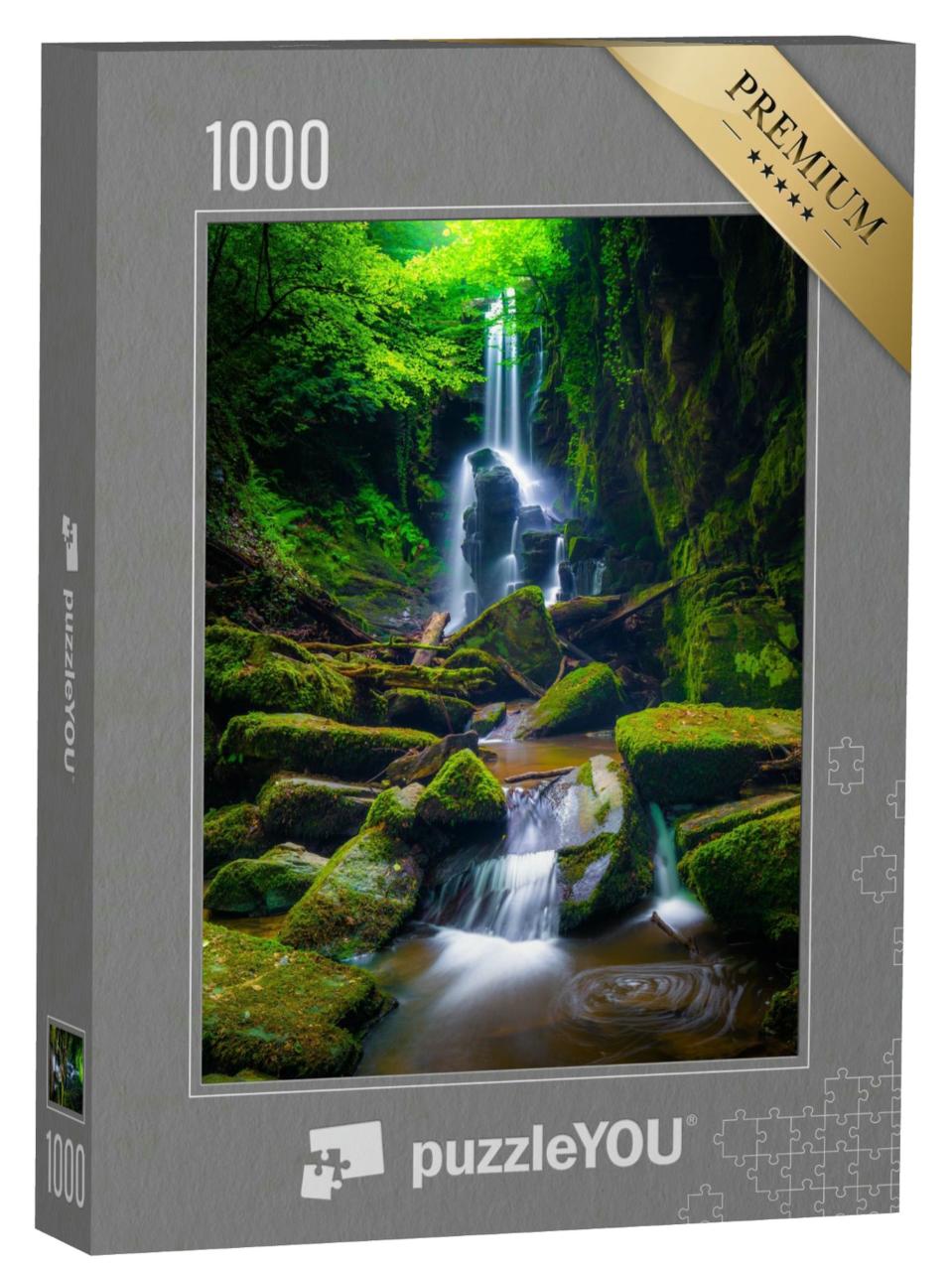 Puzzle 1000 Teile „Einzigartiger Blick auf die Dagpinar-Wasserfälle“