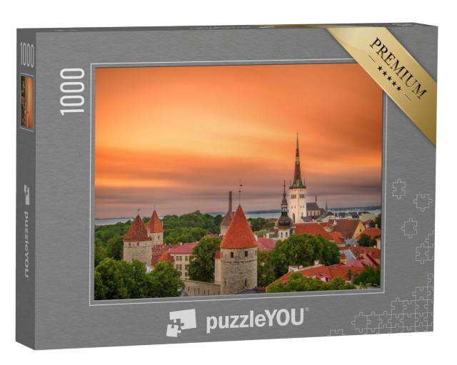 Puzzle 1000 Teile „Ikonische Ansicht der Stadt Tallinn, Estland“