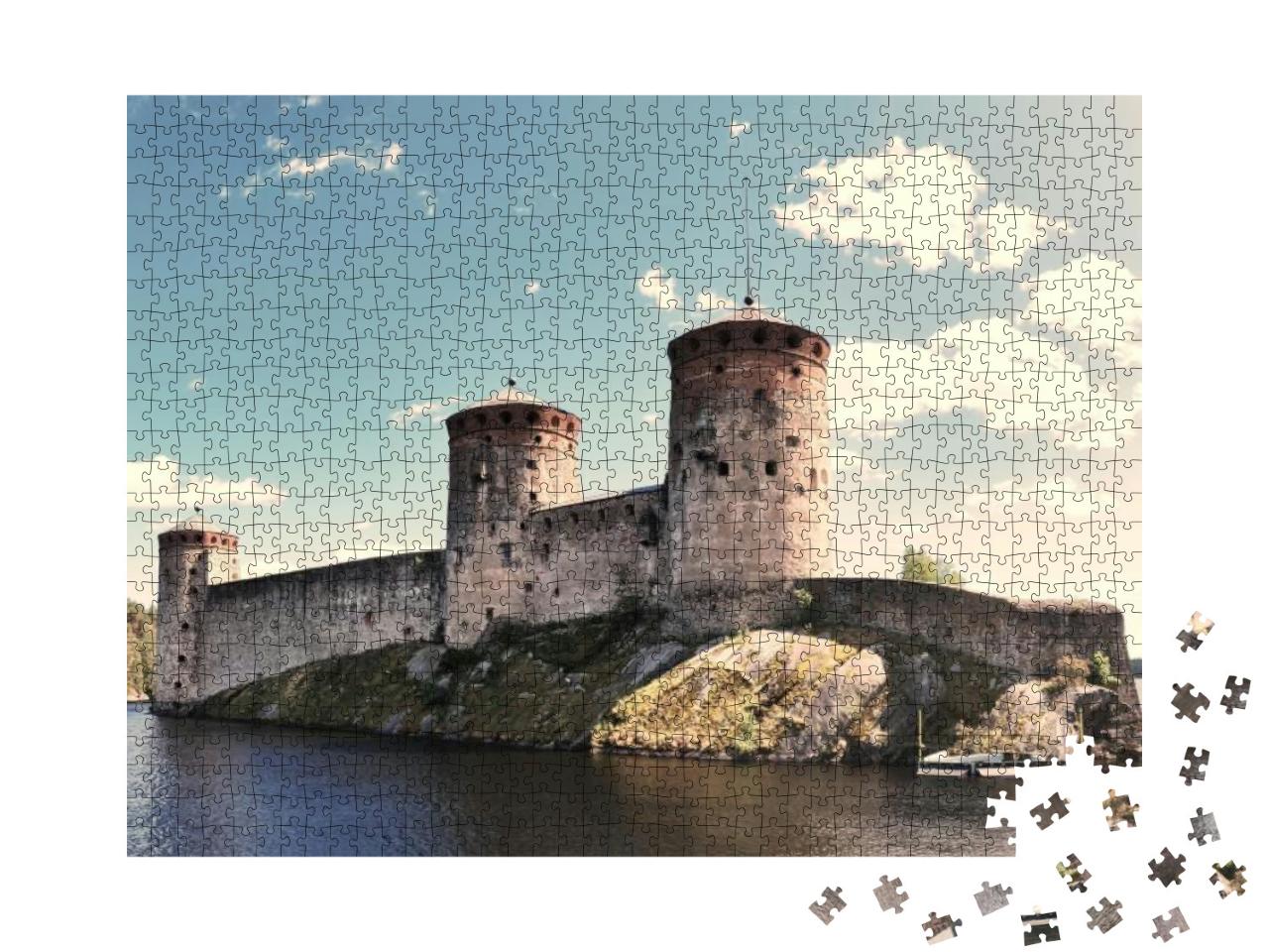 Puzzle 1000 Teile „Alte mittelalterliche Burg in Savonlinna“