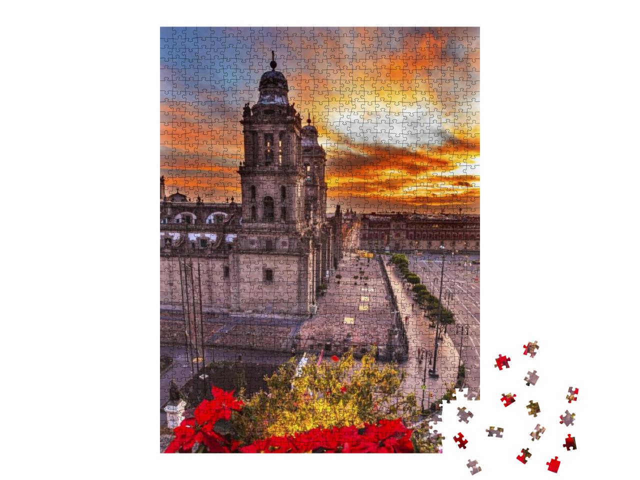 Puzzle 1000 Teile „Metropolitan-Kathedrale im Zentrum von Mexiko-Stadt“
