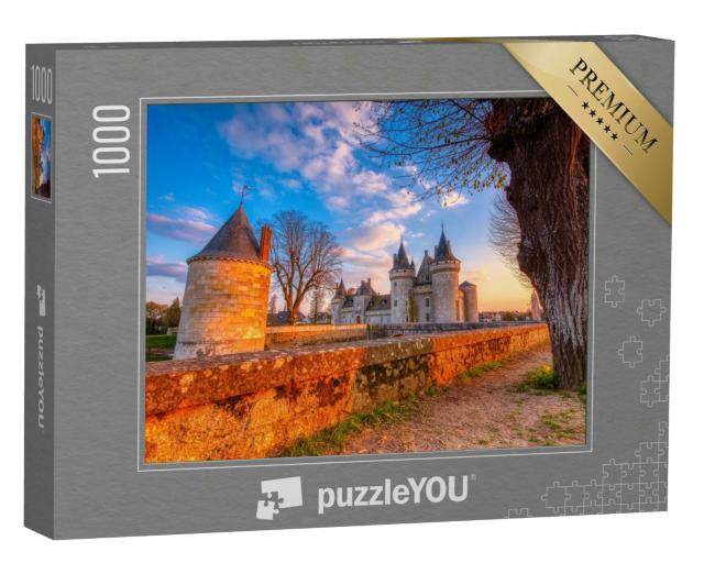 Puzzle 1000 Teile „Sully Sur Loire mit Schloss im Sonnenuntergang, Frankreich“