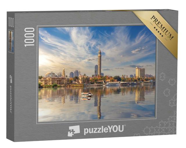 Puzzle 1000 Teile „Stadtzentrum von Kairo am Nil, Ägypten“