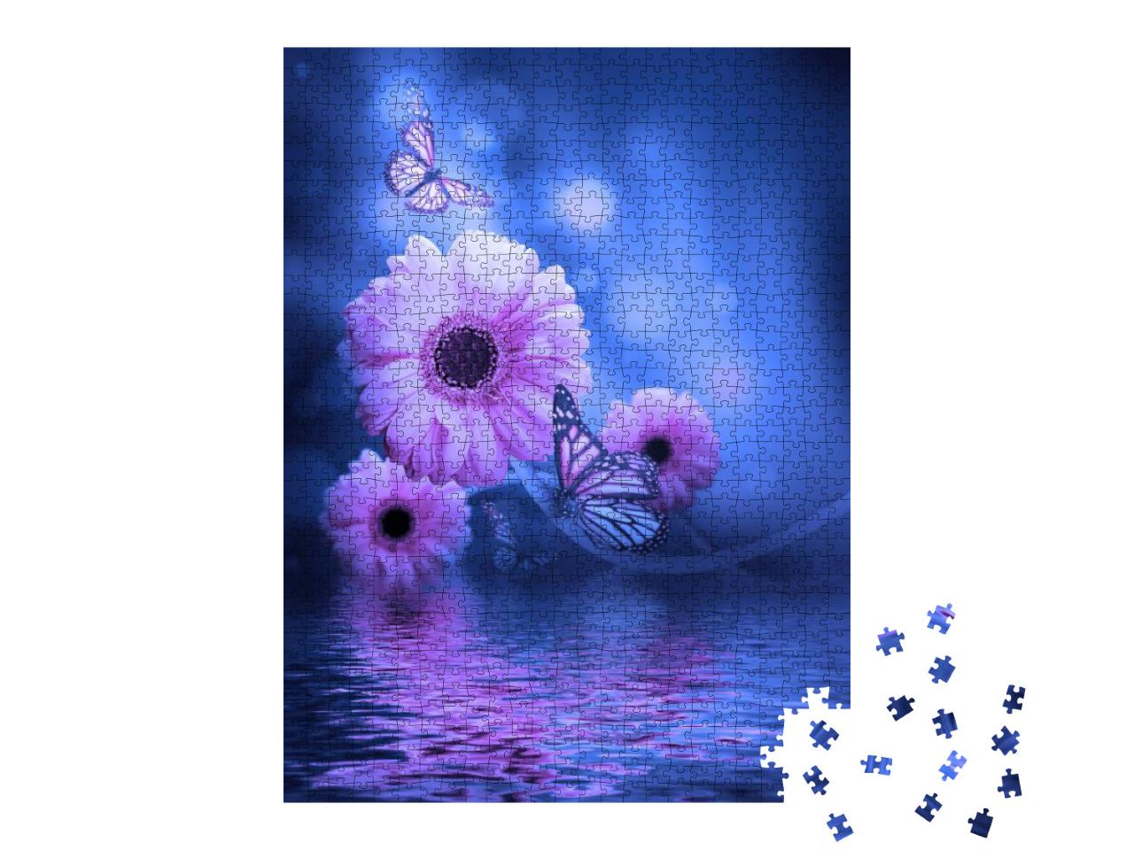 Puzzle 1000 Teile „Lichtstrahlen und Schmetterling“