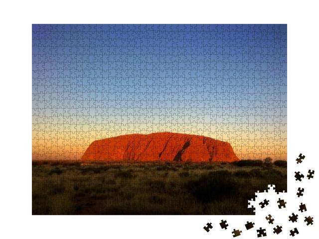 Puzzle 1000 Teile „Uluru Ayers Rock bei Sonnenuntergang“