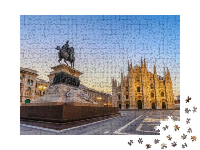 Puzzle 1000 Teile „Mailänder Dom (Milan Duomo) bei Sonnenaufgang, Mailand (Milano), Italien“