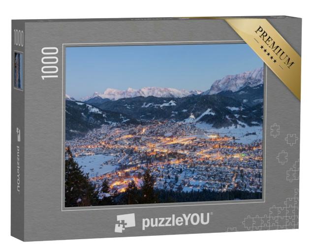 Puzzle 1000 Teile „Garmisch-Partenkirchen mit Schnee und Bergen“