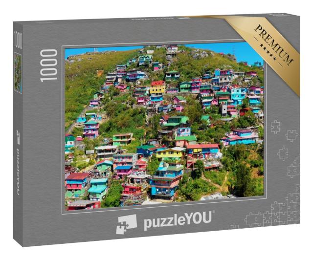 Puzzle 1000 Teile „Bunte Häuser von La Trinidad, Philippinen“