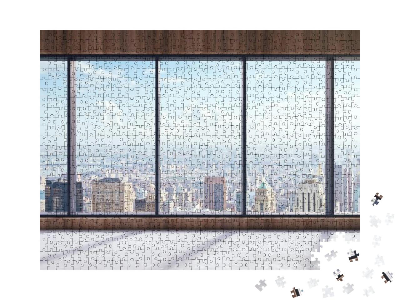 Puzzle 1000 Teile „Leeres Büro mit fantastischem Ausblick“