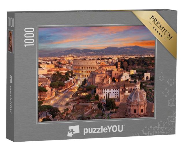 Puzzle 1000 Teile „Blick auf das Kolosseum bei Sonnenuntergang“