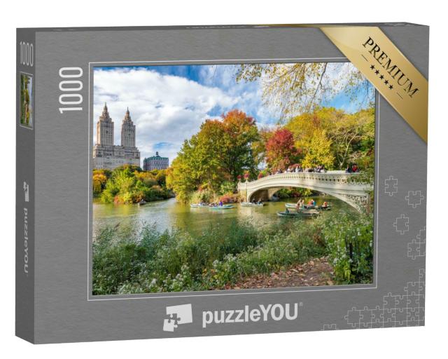 Puzzle 1000 Teile „Die Bow Bridge im Herbst, Central Park, New York“