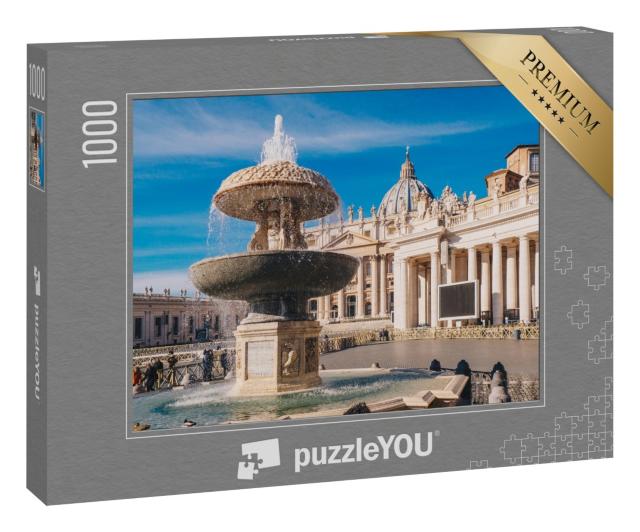 Puzzle 1000 Teile „Petersdom und Petersplatz“
