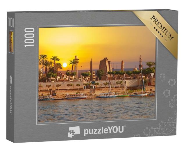 Puzzle 1000 Teile „Sonniger Tag am Nil in Luxor, Ägypten“