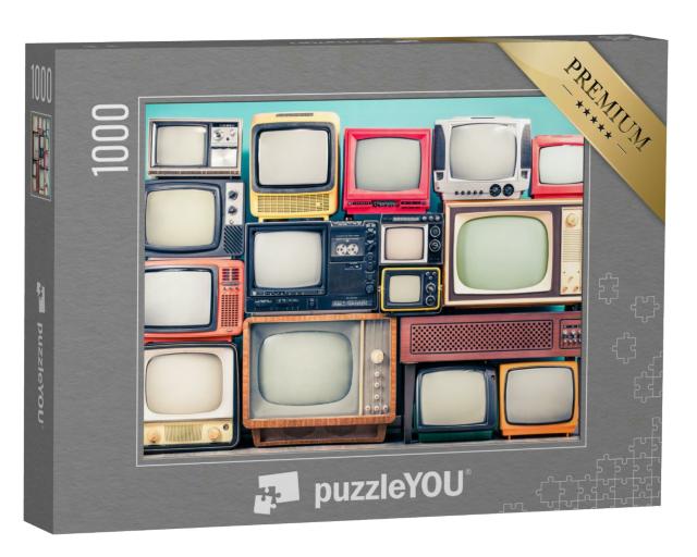 Puzzle 1000 Teile „Retro-TV-Geräte aus dem vergangenen Jahrhundert“