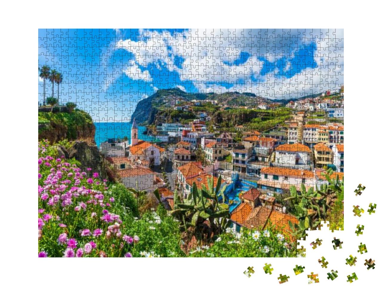 Puzzle 1000 Teile „Panorama von Camara de Lobos, Madeira, Portugal“