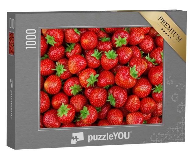 Puzzle 1000 Teile „Erdbeeren, Hintergrund“