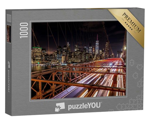 Puzzle 1000 Teile „Brooklyn Bridge: New York City bei Nacht“