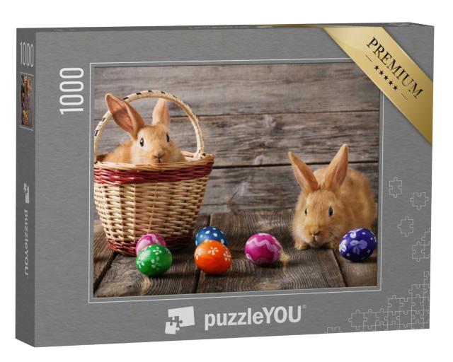 Puzzle 1000 Teile „Süße kleine Osterhasen“