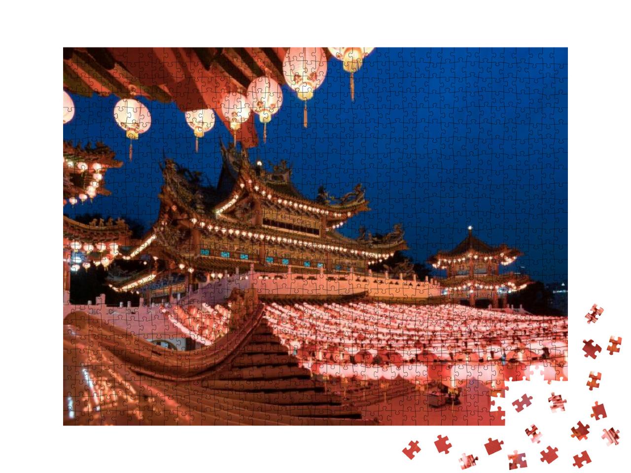 Puzzle 1000 Teile „Neujahrsfest am Thean Hou Tempel, Kuala Lumpur, Malaysien“