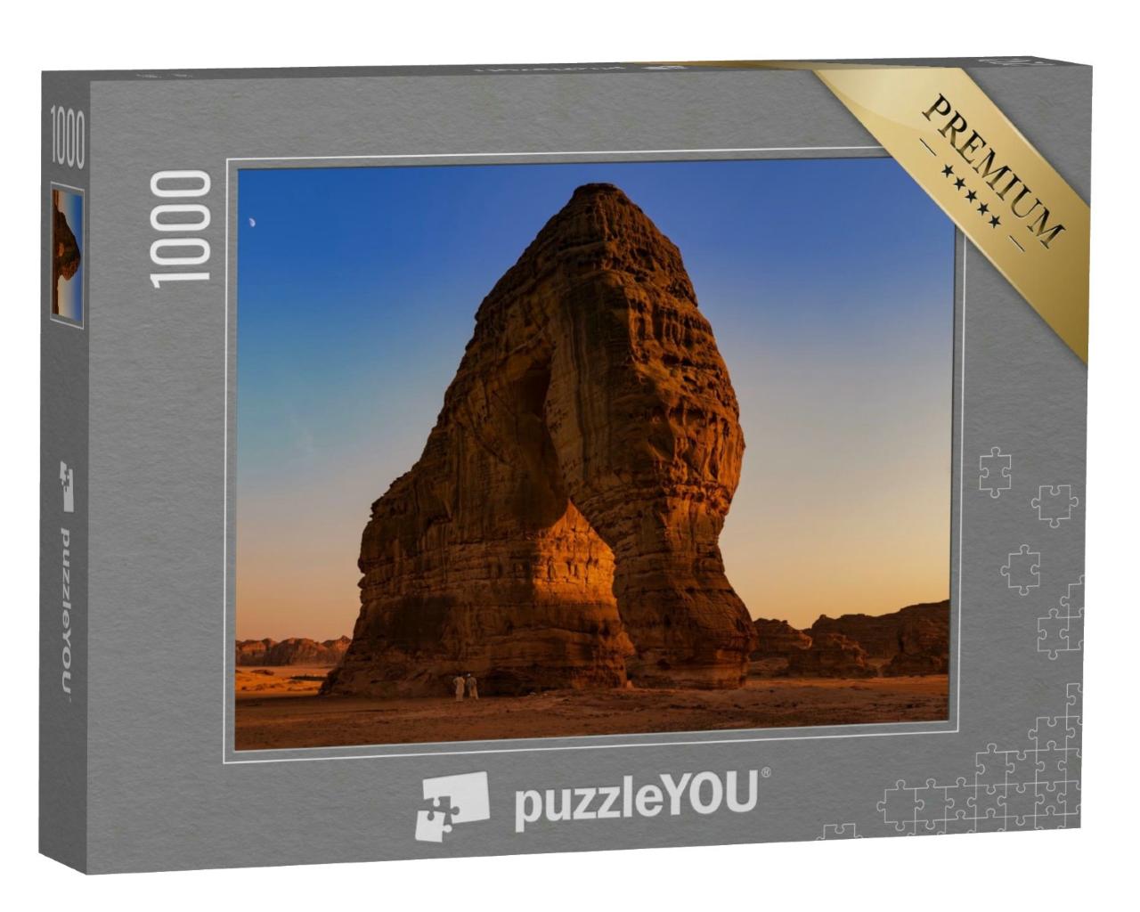 Puzzle 1000 Teile „Der Elefantenfelsen, Al Ula, westliches Saudi-Arabien“
