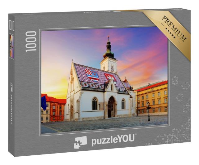 Puzzle 1000 Teile „Kirche von Zagreb: St. Markus“