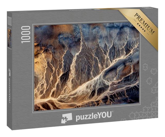 Puzzle 1000 Teile „Abstrakte Fotografie der Wüsten Afrikas aus der Luft“