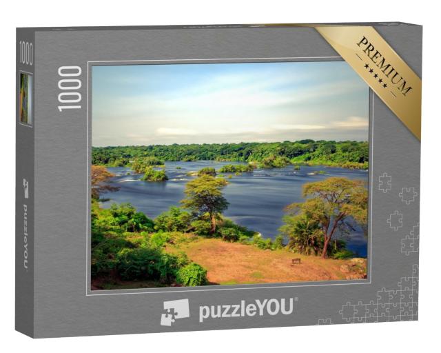 Puzzle 1000 Teile „Wilder Nil im Murchison-Falls-Nationalpark, Uganda“