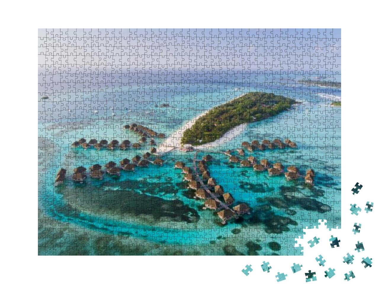 Puzzle 1000 Teile „Malediven von oben, Indischer Ozean“