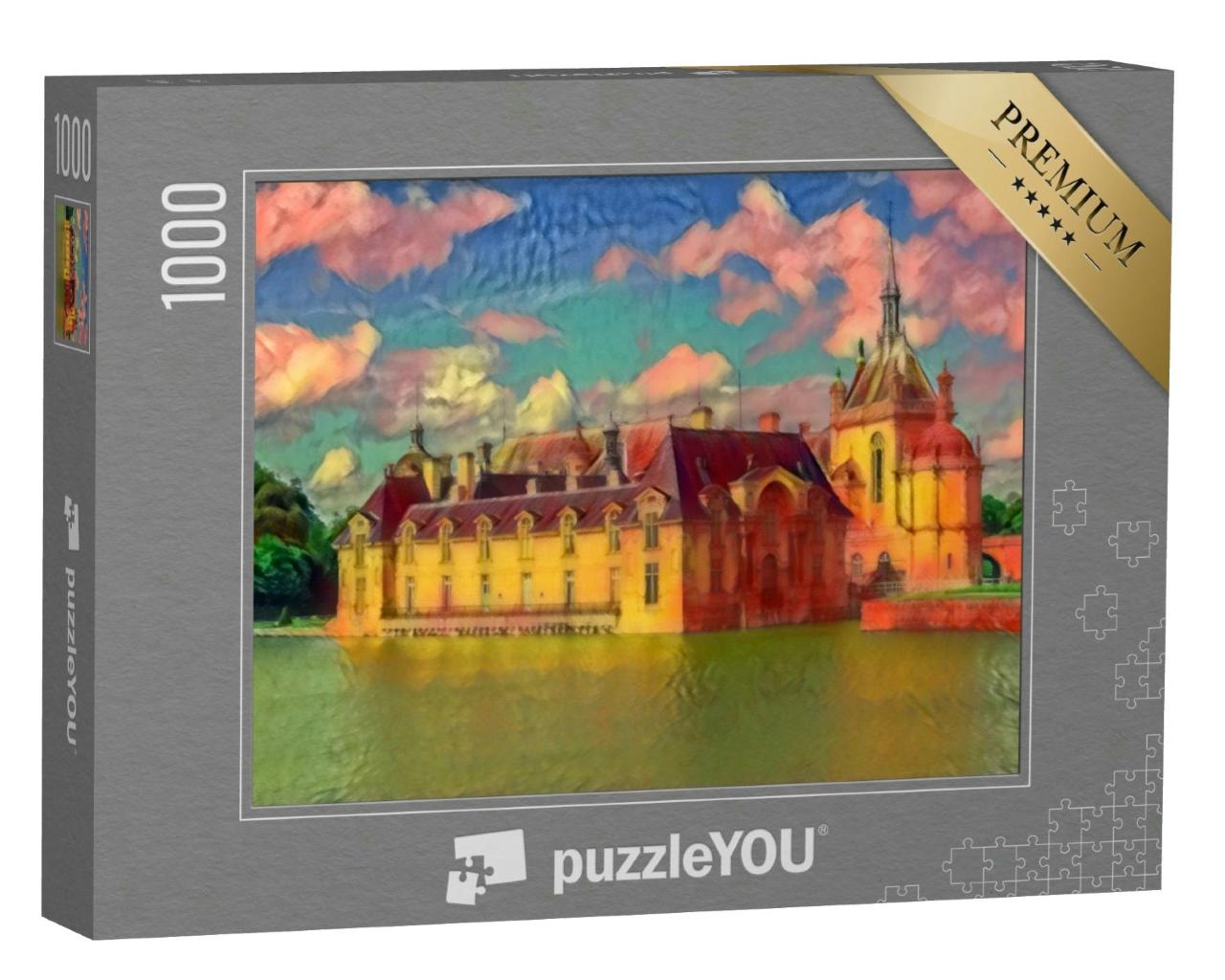 Puzzle 1000 Teile „im Kunst-Stil von Franz Marc - Chateau de Chantilly - Puzzle-Kollektion Künstler & Gemälde“