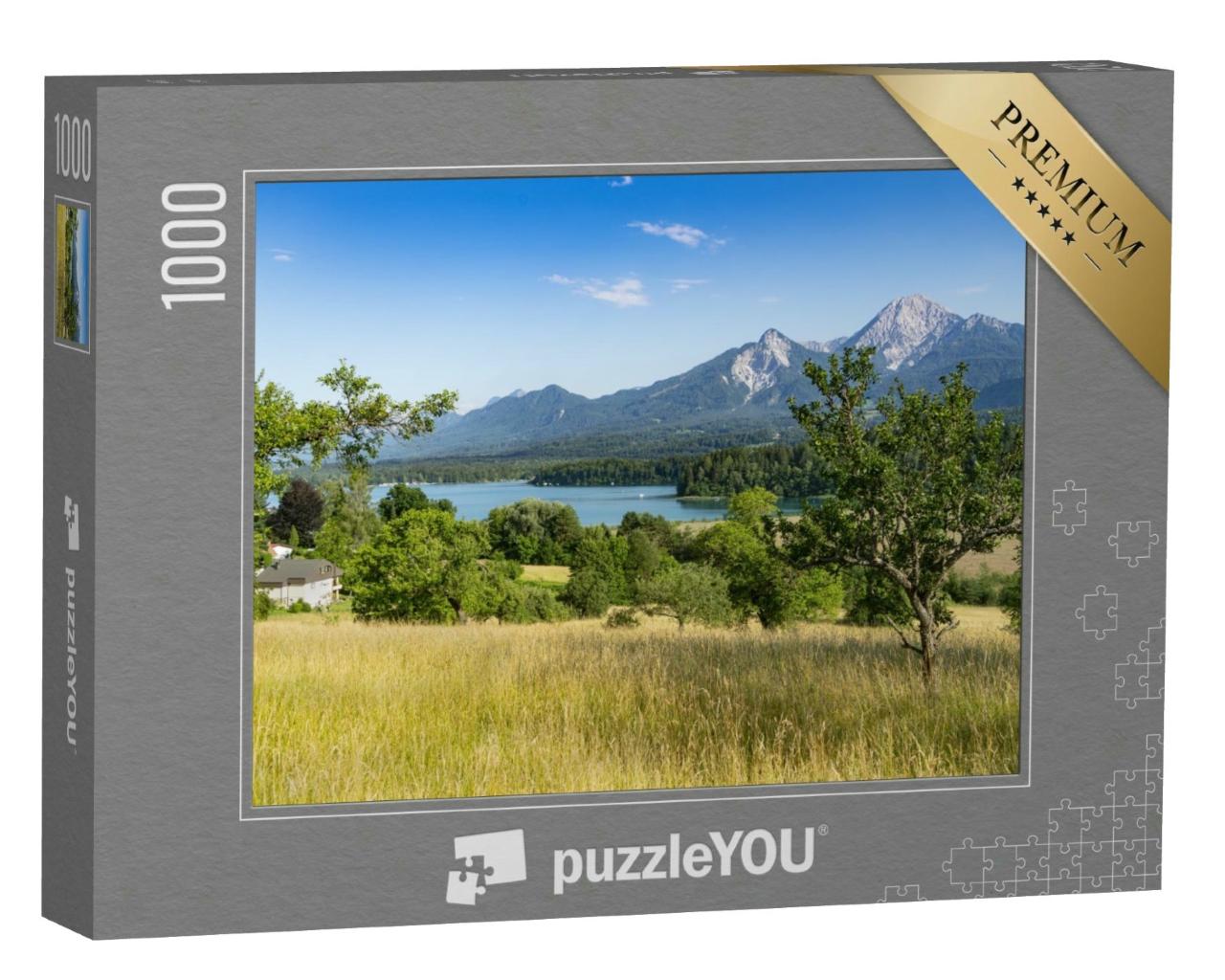 Puzzle 1000 Teile „Panoramablick auf den Ossiachersee, Kärnten“