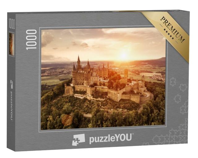 Puzzle 1000 Teile „Burg Hohenzollern bei Sonnenuntergang, Schwäbische Alb“
