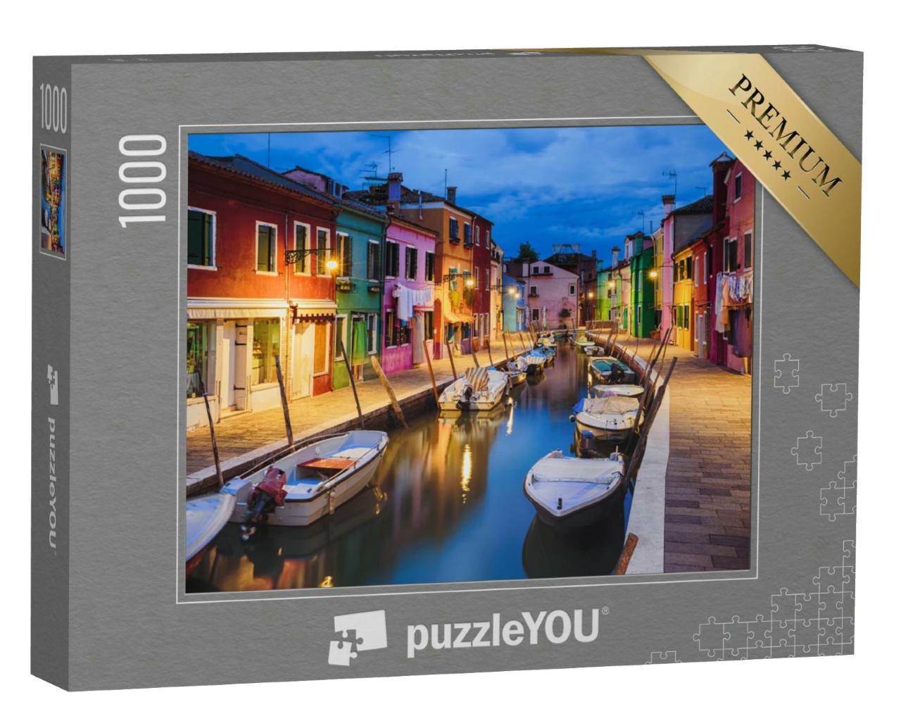 Puzzle 1000 Teile „Bunt bemalte Häuserfassade auf der Insel Burano, Italien“