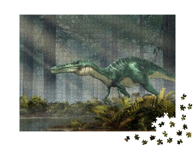 Puzzle 1000 Teile „Suchomimus, ein Dinosaurier der Kreidezeit “