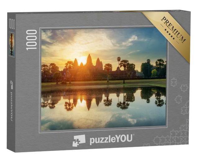 Puzzle 1000 Teile „Türme der alten Tempelanlage Angkor Wat in Kambodscha“