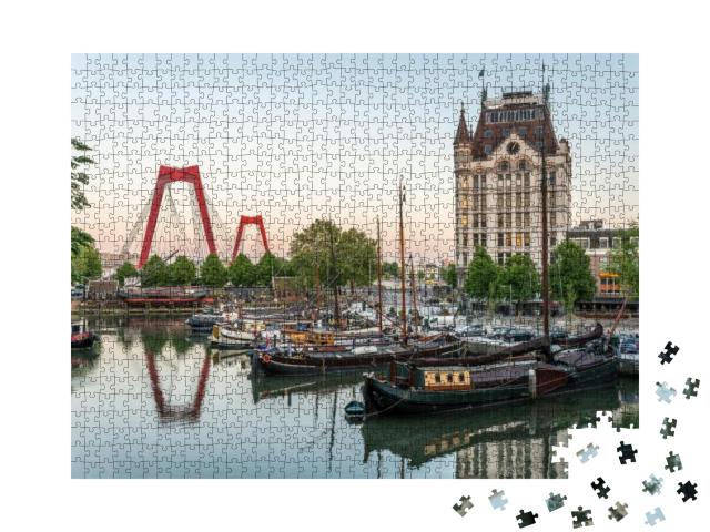 Puzzle 1000 Teile „Rotterdam, Oude Haven, Niederlande“