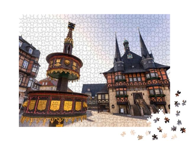 Puzzle 1000 Teile „Historisches Rathaus von Wernigerode, Deutschland“