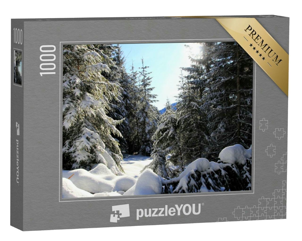 Puzzle 1000 Teile „Winterlandschaft - Vorarlberg Österreich“
