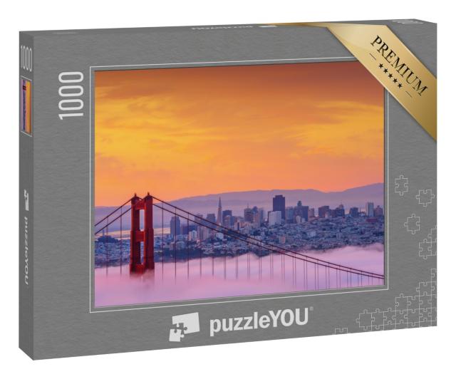 Puzzle 1000 Teile „Nebliger Morgen an der Golden Gate Bridge“