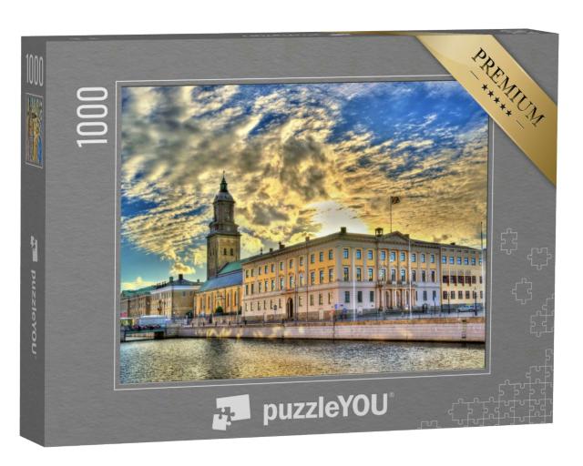 Puzzle 1000 Teile „Das Rathaus und die Deutsche Kirche in Göteborg, Schweden“