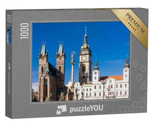 Puzzle 1000 Teile „Großer Platz, Hradec Kralove, Tschechische Republik“