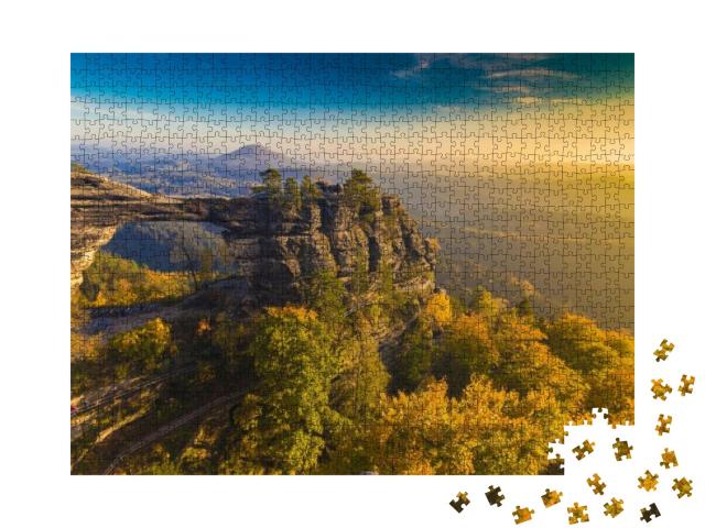 Puzzle 1000 Teile „Pravcicka Tor, Böhmisch-Sächsische Schweiz, Tschechische Republik“