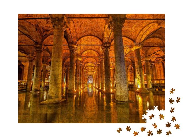 Puzzle 1000 Teile „Basilika-Zisterne in Istanbul: Wasserreservoir aus dem 6. Jahrhundert“