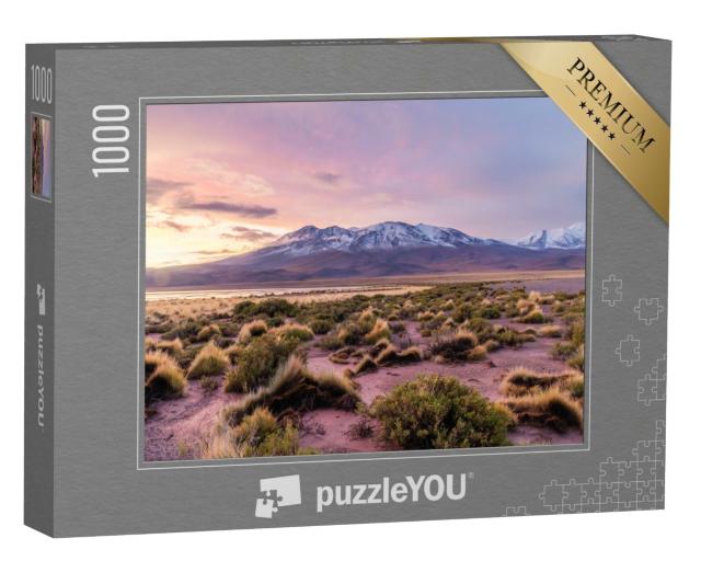 Puzzle 1000 Teile „Sonnenuntergang an der Laguna Hedionda, Bolivien“