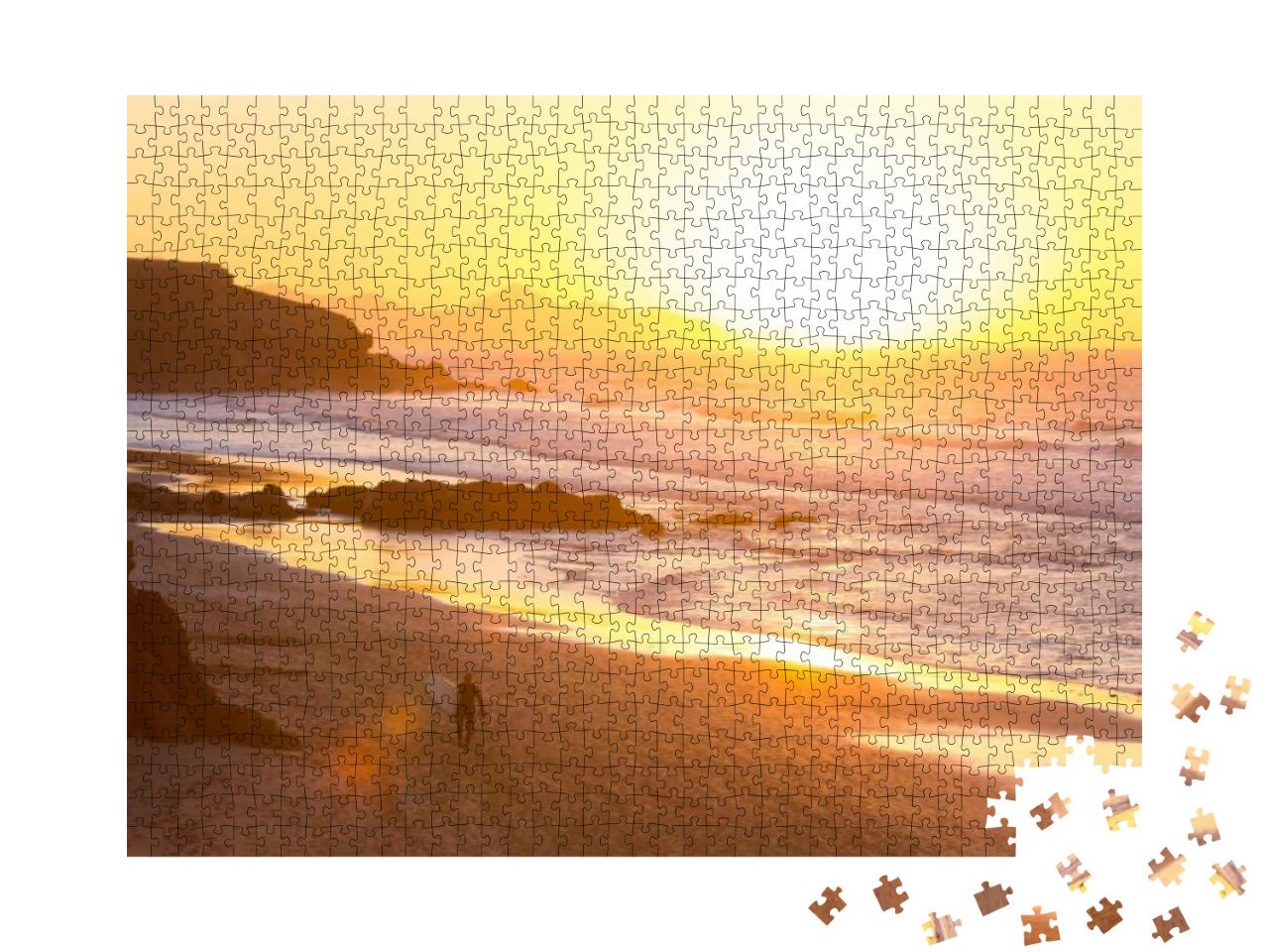 Puzzle 1000 Teile „Surfer Strand von Fuerteventura, Kanarische Inseln“